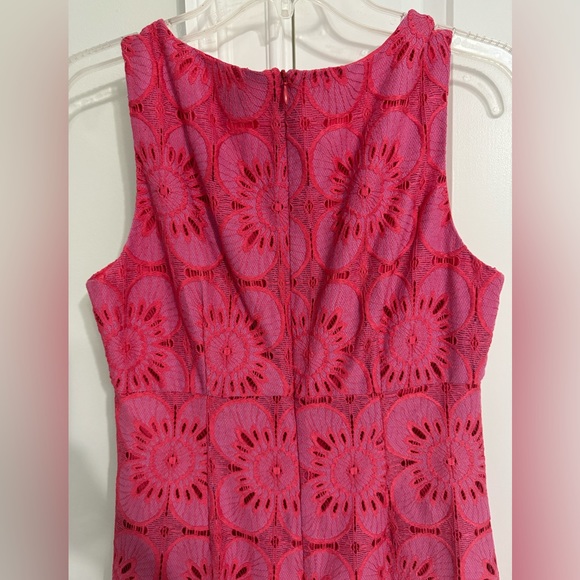 Trina Turk Hot Pink Lace dress, size 4. Perfect for valentines and spring! - Picture 5 of 5